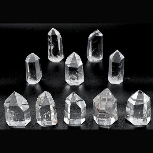 POINTES DE QUARTZ POLIES (x10 pièces) Qualité SUPER EXTRA