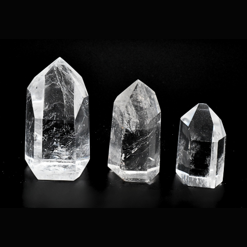 POINTES DE QUARTZ POLIES (x3 pièces) Qualité SUPER EXTRA