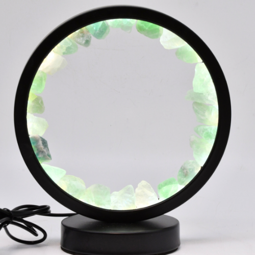LAMPE RONDE NOIR EN FLUORINE 