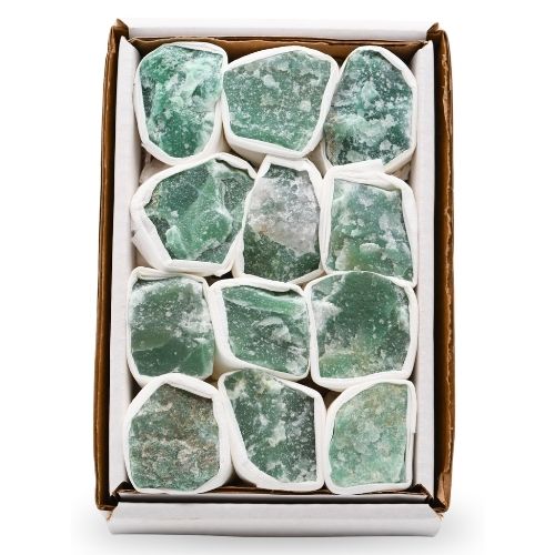 MINI FLAT D'AVENTURINE BRUTE QUALITÉ A
