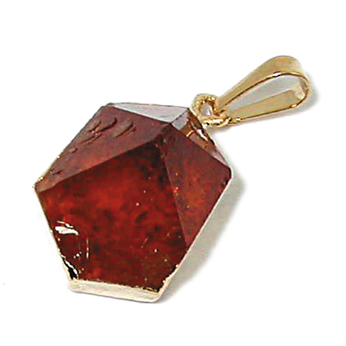 PENDENTIF HEXAGONE CITRINE / Sachet de 5 pcs