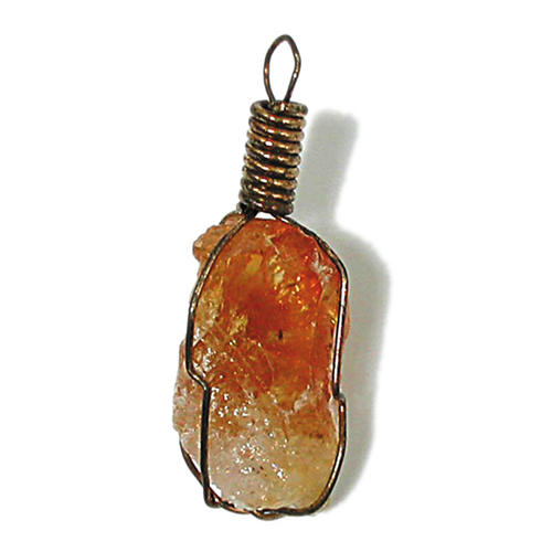 PENDENTIF CAGE CITRINE / Sachet de 10 pcs