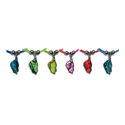 PENDENTIFS CORDONS NACRE CORSE 2 PENDENTIFS PAR COULEUR (x 12 pcs)