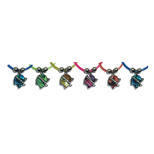 PENDENTIFS CORDONS NACRE TÊTE DE MAURE 2 PENDENTIFS PAR COULEUR (x 12