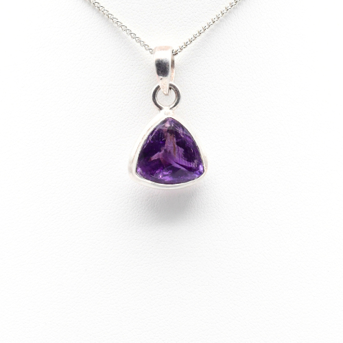 PENDENTIF <strong>AMÉTHYSTE FACETTÉE</strong> ARGENT 925 