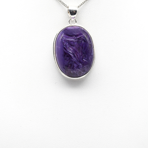 PENDENTIF <strong>CHAROÏTE</strong> SUR MONTURE ARGENT 925 