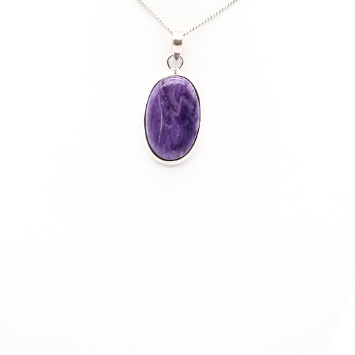 PENDENTIF <strong>CHAROÏTE</strong> SUR MONTURE ARGENT 925 