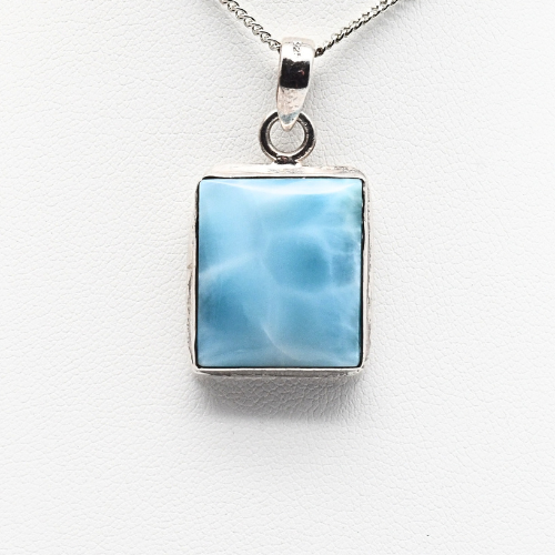 PENDENTIF <strong>LARIMAR</strong> SUR MONTURE ARGENT 925 