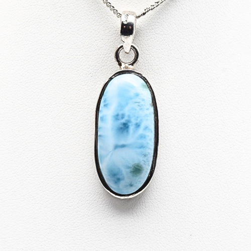 PENDENTIF <strong>LARIMAR</strong> SUR MONTURE ARGENT 925 