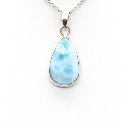 PENDENTIF <strong>LARIMAR</strong> SUR MONTURE ARGENT 925 