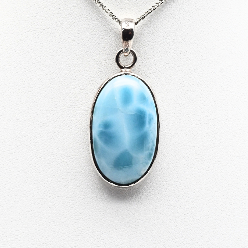 PENDENTIF <strong>LARIMAR</strong> SUR MONTURE ARGENT 925 