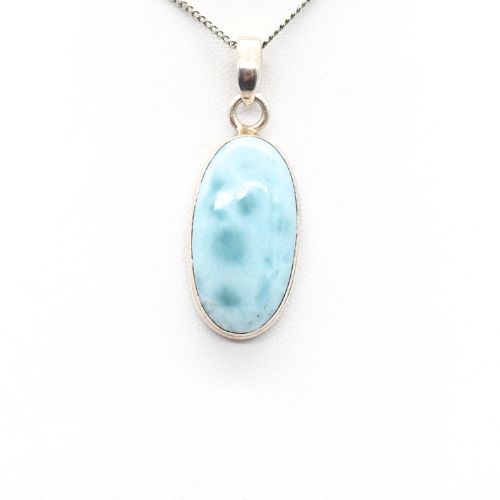 PENDENTIF <strong>LARIMAR</strong> SUR MONTURE ARGENT 925 