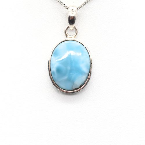 PENDENTIF <strong>LARIMAR</strong> SUR MONTURE ARGENT 925 