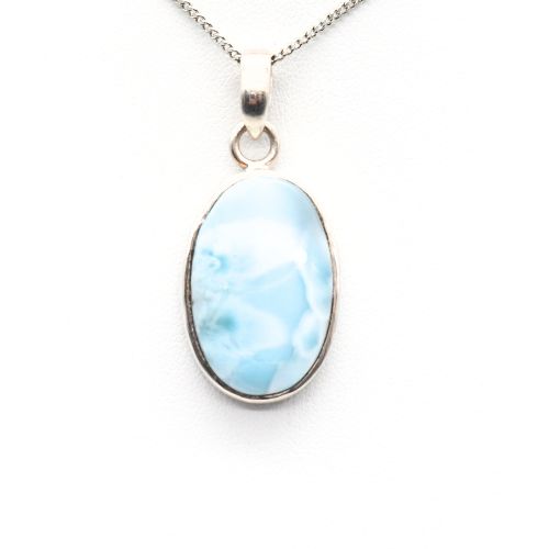 PENDENTIF <strong>LARIMAR</strong> SUR MONTURE ARGENT 925 