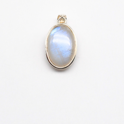 PENDENTIF <strong>PIERRE DE LUNE</strong> SUR MONTURE ARGENT 925 