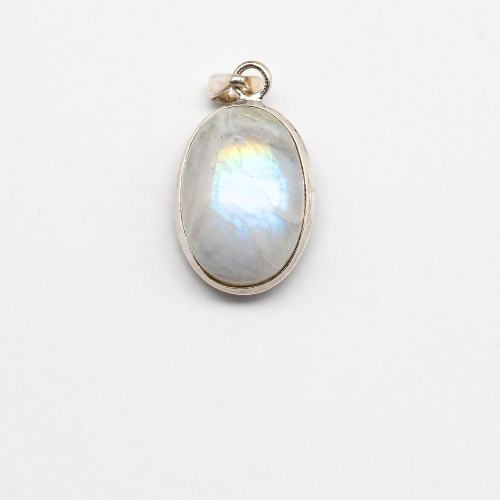 PENDENTIF <strong>PIERRE DE LUNE</strong> SUR MONTURE ARGENT 925 