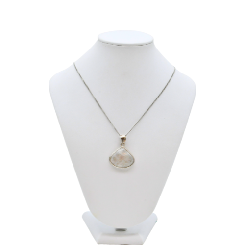PENDENTIF <strong>PIERRE DE LUNE</strong> SUR MONTURE ARGENT 925 