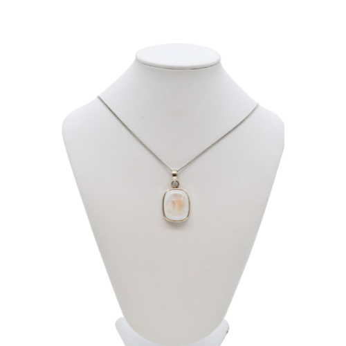 PENDENTIF <strong>PIERRE DE LUNE</strong> SUR MONTURE ARGENT 925 