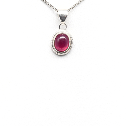 PENDENTIF <strong>RUBIS</strong> SUR MONTURE ARGENT 925 