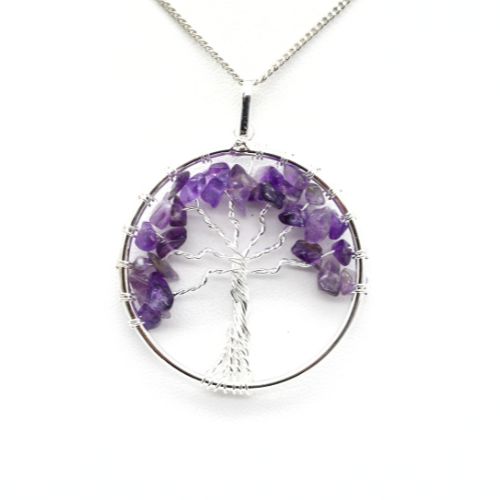 PENDENTIF <strong>ARBRE DE VIE</strong> EN AMÉTHYSTE