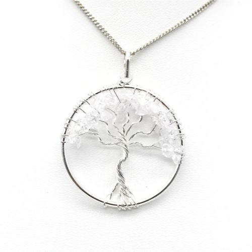 PENDENTIF <strong>ARBRE DE VIE</strong> EN CRISTAL DE ROCHE