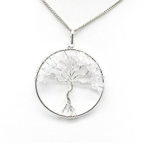 PENDENTIF ARBRE DE VIE CRISTAL DE ROCHE