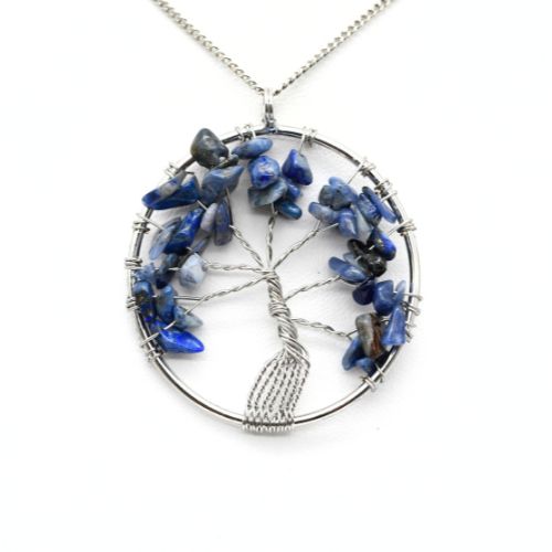 PENDENTIF <strong>ARBRE DE VIE</strong> EN LAPIS LAZULI