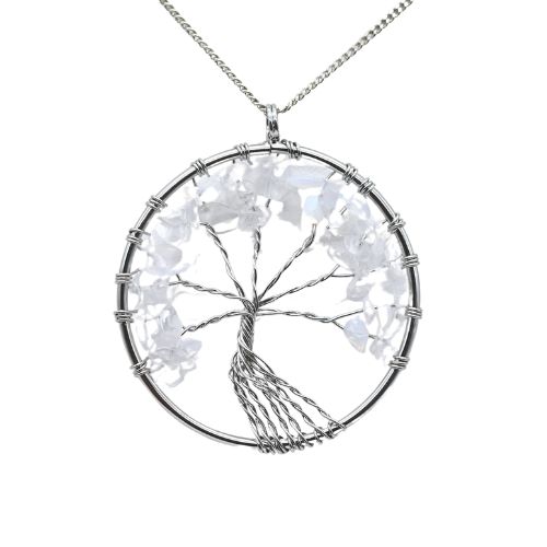 PENDENTIF <strong>ARBRE DE VIE</strong> EN PIERRE DE LUNE