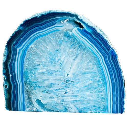 BOUGEOIR HAUT AGATE BLEUE