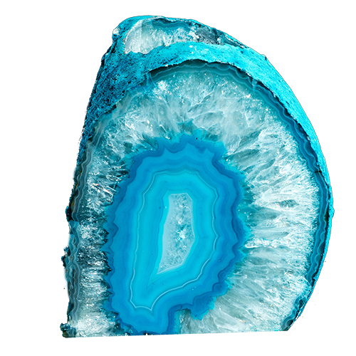 BOUGEOIR HAUT AGATE TURQUOISE