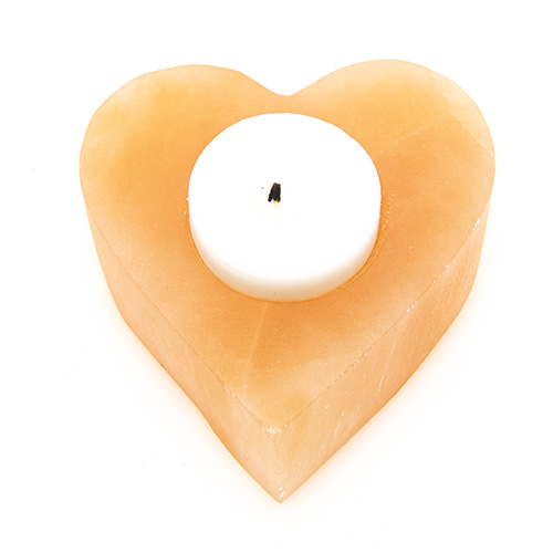 BOUGEOIR COEUR SÉLÉNITE ORANGE