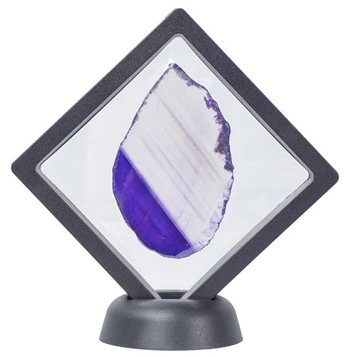 PRÉSENTOIR TANSPARENT CARRÉ NOIR POUR BIJOUX (x10pièces)