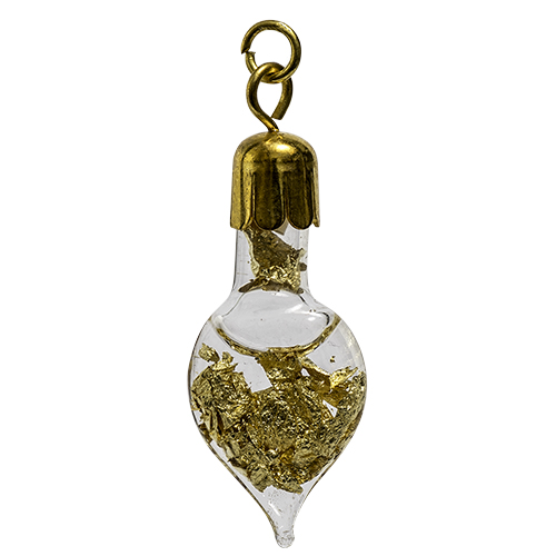 PENDENTIF GOUTTE DE FEUILLES D'OR