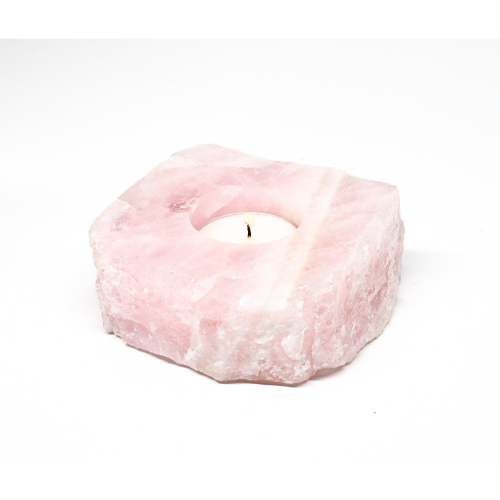 BOUGEOIR EN QUARTZ ROSE Qualité A