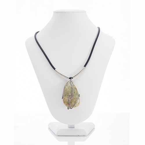 COLLIER CAGE AIGUE MARINE - QUALITÉ A