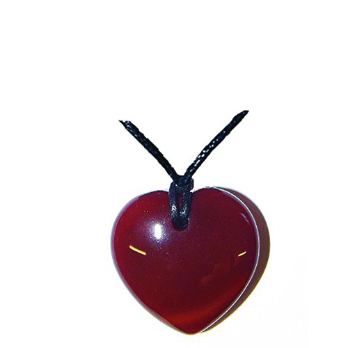 PENDENTIFS COEUR CORNALINE (x3 pcs) QUALITÉ A