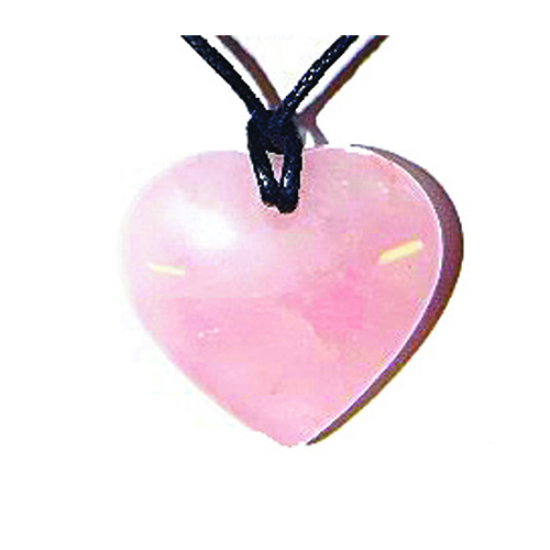 PENDENTIFS COEUR QUARTZ ROSE (x3 pcs) QUALITÉ A