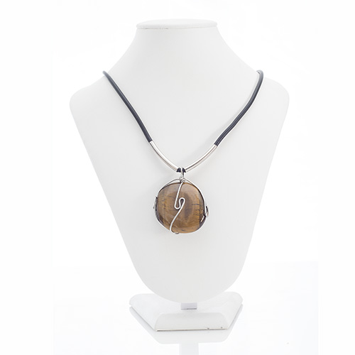 COLLIER CAGE ŒIL DE TIGRE