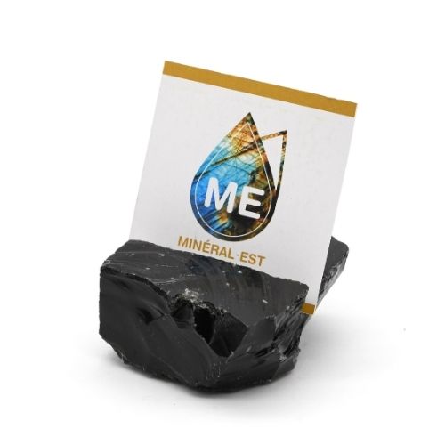 PORTE CARTE EN OBSIDIENNE NOIRE QUALITÉ A 