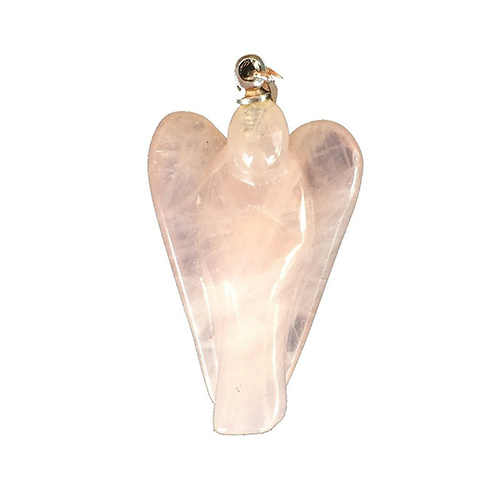 PENDENTIF ANGE QUARTZ ROSE EXTRA