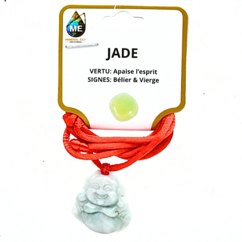 PENDENTIFS PETIT BOUDDHA EN JADE - QUALITÉ EXTRA (x 3 pcs) 