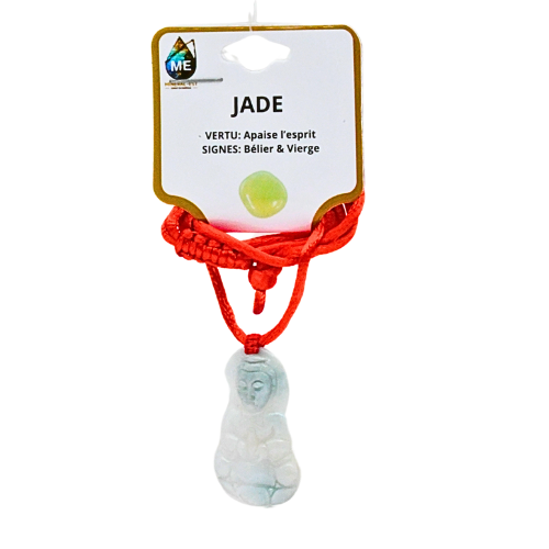 PENDENTIFS KWAN YIN EN JADE - QUALITÉ EXTRA (x 3 pcs) 