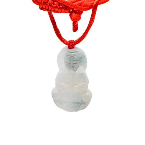 PENDENTIFS KWAN YIN EN JADE - QUALITÉ EXTRA (x 3 pcs) 