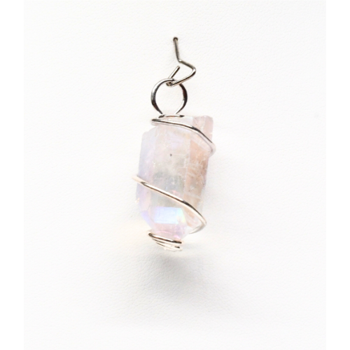 PENDENTIF QUARTZ AURA EN CRISTAL DE ROCHE Qualité EXTRA