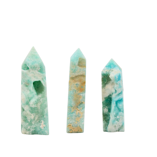 POINTE POLIE FACETTÉ EN HÉMIMORPHITE - QUALITÉ EXTRA (x3)