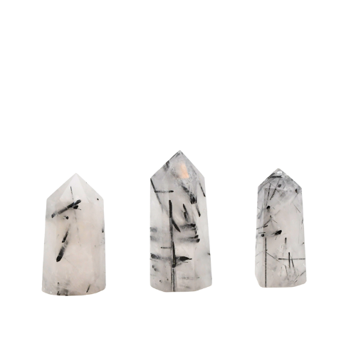 POINTE POLIE FACETTÉE EN QUARTZ TOURMALINE - QUALITÉ EXTRA 