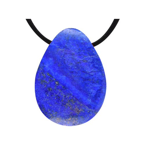 PENDENTIFS GALETS PERCÉS LAPIS LAZULI (5 pièces) Qualité A