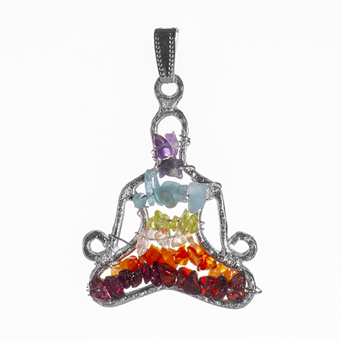 PENDENTIF MÉDITATION 7 CHAKRAS / 1 sachet de 5