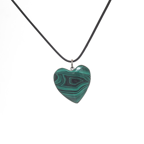 PENDENTIF COEUR MALACHITE Qualité EXTRA 