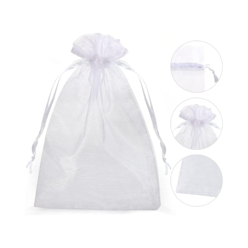POCHETTES <strong>ORGANZA BLANCHE</strong> ( x 100 pièces)
